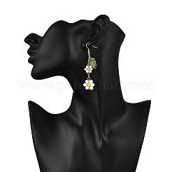 Electroplate Glass Dangle Earrings&nbsp;EJEW-TA00652-01