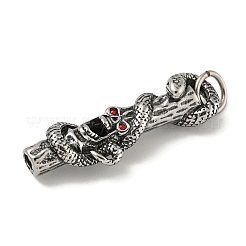 316 Surgical Micro Pave Cubic Zirconia Stainless Steel Pendants&nbsp;STAS-Z073-60AS-02