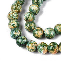 Baking Paint Glass Beads Strands&nbsp;DGLA-N016-8mm-07