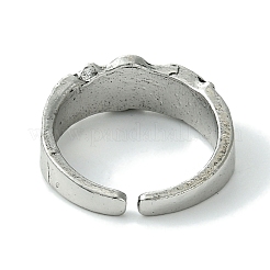 Mushroom Alloy Open Cuff Rings&nbsp;RJEW-K275-07AS