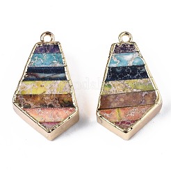 Rainbow Color Natural Imperial Jasper Pendants&nbsp;G-S359-329