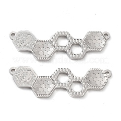 Rhodium Plated 925 Sterling Silver Connector Charms&nbsp;STER-C003-22P