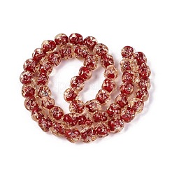 Handmade Gold Sand Lampwork Beads&nbsp;LAMP-Q039-03B
