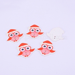 2-Hole Printed Wooden Buttons&nbsp;WOOD-WH0104-07