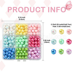 243Pcs 9 Colors Opaque Acrylic Beads&nbsp;MACR-YW0003-69