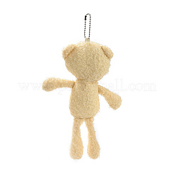 PP Cotton Mini Animal Plush Toys Bear Pendant Decoration&nbsp;HJEW-C002-02