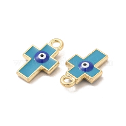 Alloy Enamel Evil Eye Pendants&nbsp;ENAM-M053-01G