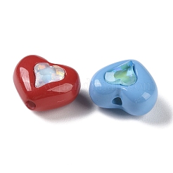 Spray Paint Acrylic Beads&nbsp;X-OACR-H040-02