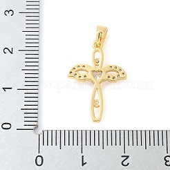 Brass Micro Pave Cubic Zirconia Pendants&nbsp;KK-U056-30G