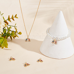 Brass Micro Pave Colorful Cubic Zirconia Pendants&nbsp;ZIRC-BBC0001-18