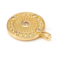 Brass Micro Pave Cubic Zirconia Pendants&nbsp;KK-D160-57G