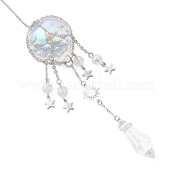Glass & Acrylic Cone & Round Hanging Suncatchers&nbsp;HJEW-JM04570-02