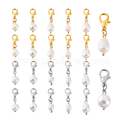 30Pcs 5 Styles Natural Cultured Freshwater Pearl Pendant Decorations&nbsp;HJEW-PH02071