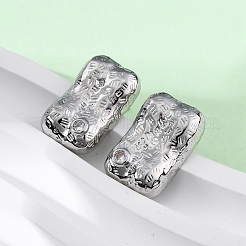 Rectangle Brass Micro Pave Cubic Zirconia Stud Earrings&nbsp;EJEW-R025-21P