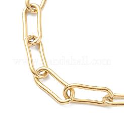 PVD Vacuum Plating 304 Stainless Steel Paperclip Chain Necklaces&nbsp;STAS-A051-07G