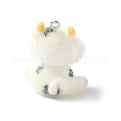 Flocky Opaque Resin Pendants&nbsp;LS-FIND-A058-02C