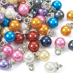 100Pcs 10 Colors ABS Plastic Imitation Pearl Charms&nbsp;KY-TA0001-25B