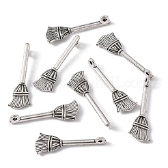 Tibetan Style Zinc Alloy Broom Pendants&nbsp;X-TIBEP-R334-317AS-RS