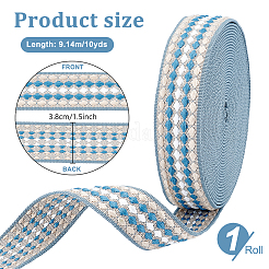 10 Yards Polyester Jacquard Ribbon&nbsp;OCOR-WH0101-187A