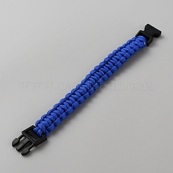 Survival Polyester Cord Bracelet with Plastic Clasps for Hiking Camping Outdoor&nbsp;BJEW-WH0018-54D