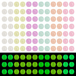 500Pcs Luminous Transparent Acrylic Beads&nbsp;LACR-TA0001-09