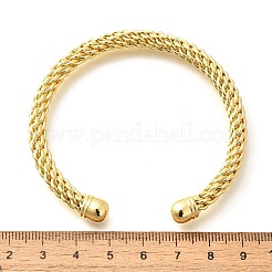 Classic Rack Plating Brass Cuff Bangle&nbsp;LS-BJEW-E071-23G