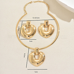Iron Heart Pendant Choker & Stud Earring Sets for Women&nbsp;WD9044