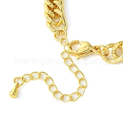 Rack Plating Brass Twisted Chain Bracelet Making&nbsp;KK-G501-03A-G