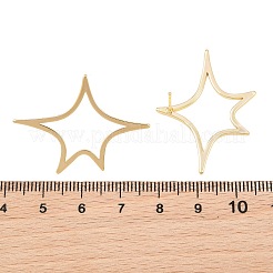 Brass Stud Earrings for Women&nbsp;KK-CBA866A-06G