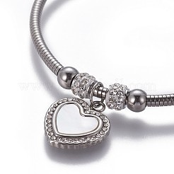 304 Stainless Steel Charms Bangles&nbsp;BJEW-P258-05P
