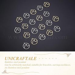 40Pcs 2 Colors Stainless Steel Pendants&nbsp;STAS-UN0028-48
