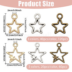180Pcs Tibetan Style Alloy Pendants&nbsp;FIND-CA0010-89