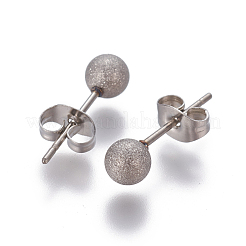 Tarnish Resistant 304 Stainless Steel Ear Studs&nbsp;EJEW-G253-5mm-P