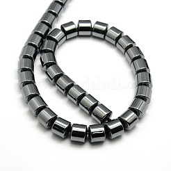 Grade AA Non-magnetic Synthetic Hematite Column Beads Strands&nbsp;X-G-F161-06E