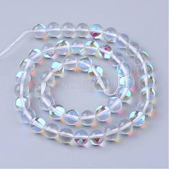 Synthetic Moonstone Beads Strands&nbsp;G-R375-8mm-B13