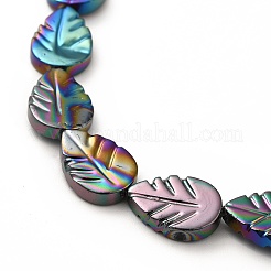 Electroplated Natural Freshwater Shell Beads Strands&nbsp;SHEL-G014-04