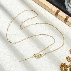 1mm Rack Plating Brass Cable Chain Adjustable Slider Necklaces for Women Men&nbsp;MAK-L044-03G
