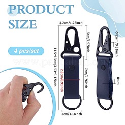 4Pcs PU Leather Belt Keychains&nbsp;AJEW-PH0010-27A