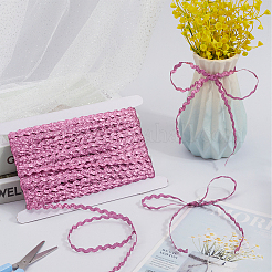 3 Rolls Polyester Glitter Wavy Fringe Trim Ribbon&nbsp;OCOR-GF0004-45A