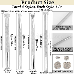 4Pcs 4 Styles DIY Alloy Leathercraft Stamps&nbsp;FIND-BBC0004-37