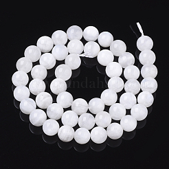 Natural Rainbow Moonstone Beads Strands&nbsp;G-S150-64-8mm