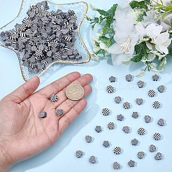 300Pcs 3 Styles Tartan Theme Handmade Polymer Clay Beads&nbsp;CLAY-SC0002-83