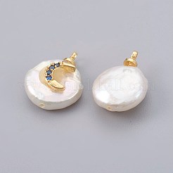 Natural Cultured Freshwater Pearl Pendants&nbsp;PEAR-F008-09G