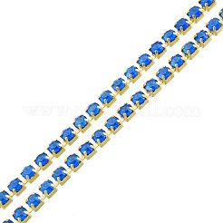 Brass Rhinestone Strass Chains&nbsp;CHC-N017-003B-B08