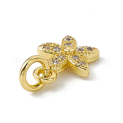 Brass Micro Pave Cubic Zirconia Charms&nbsp;ZIRC-F132-99G