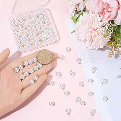 100Pcs ABS Plastic Pearl Pendants&nbsp;FIND-BM0001-39A-G