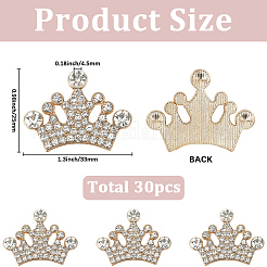 30Pcs Zine Alloy Rhinestone Cabochons&nbsp;FIND-SC0019-86