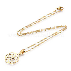 201 Stainless Steel Pendant Necklaces&nbsp;NJEW-S105-JN599-45-2