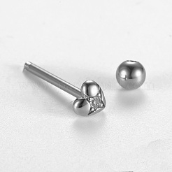 316L Surgical Stainless Steel Micro Pave Clear Cubic Zirconia Tongue Rings&nbsp;FS-WG6EDE0-03