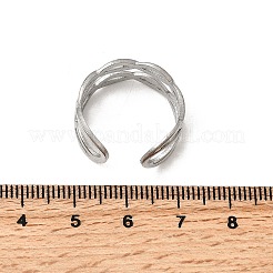 304 Stainless Steel Open Cuff Rings&nbsp;RJEW-H261-08P